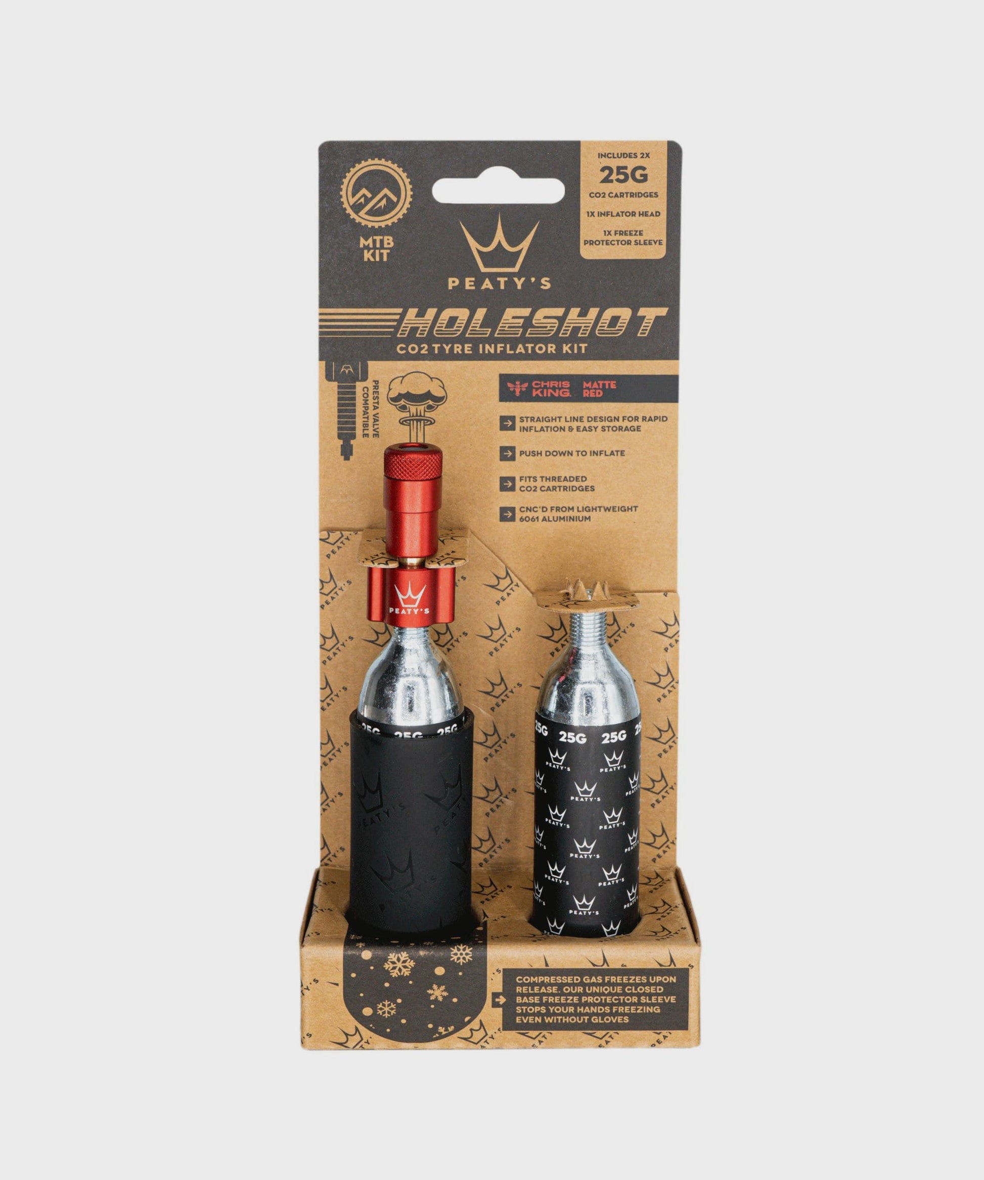 Peaty's Holeshot CO2 Tyre Inflator - MTB (25g)