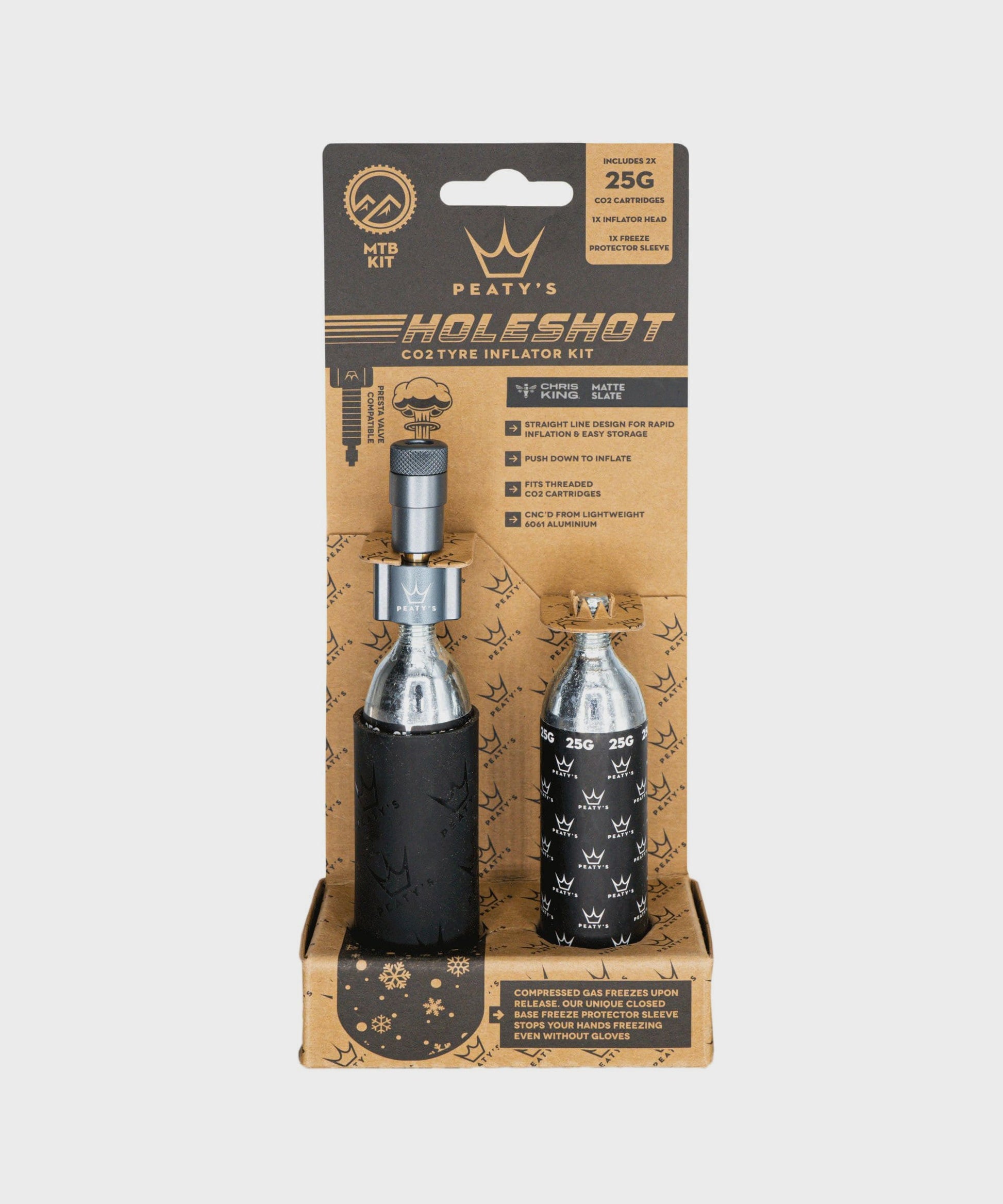 Peaty's Holeshot CO2 Tyre Inflator - MTB (25g)