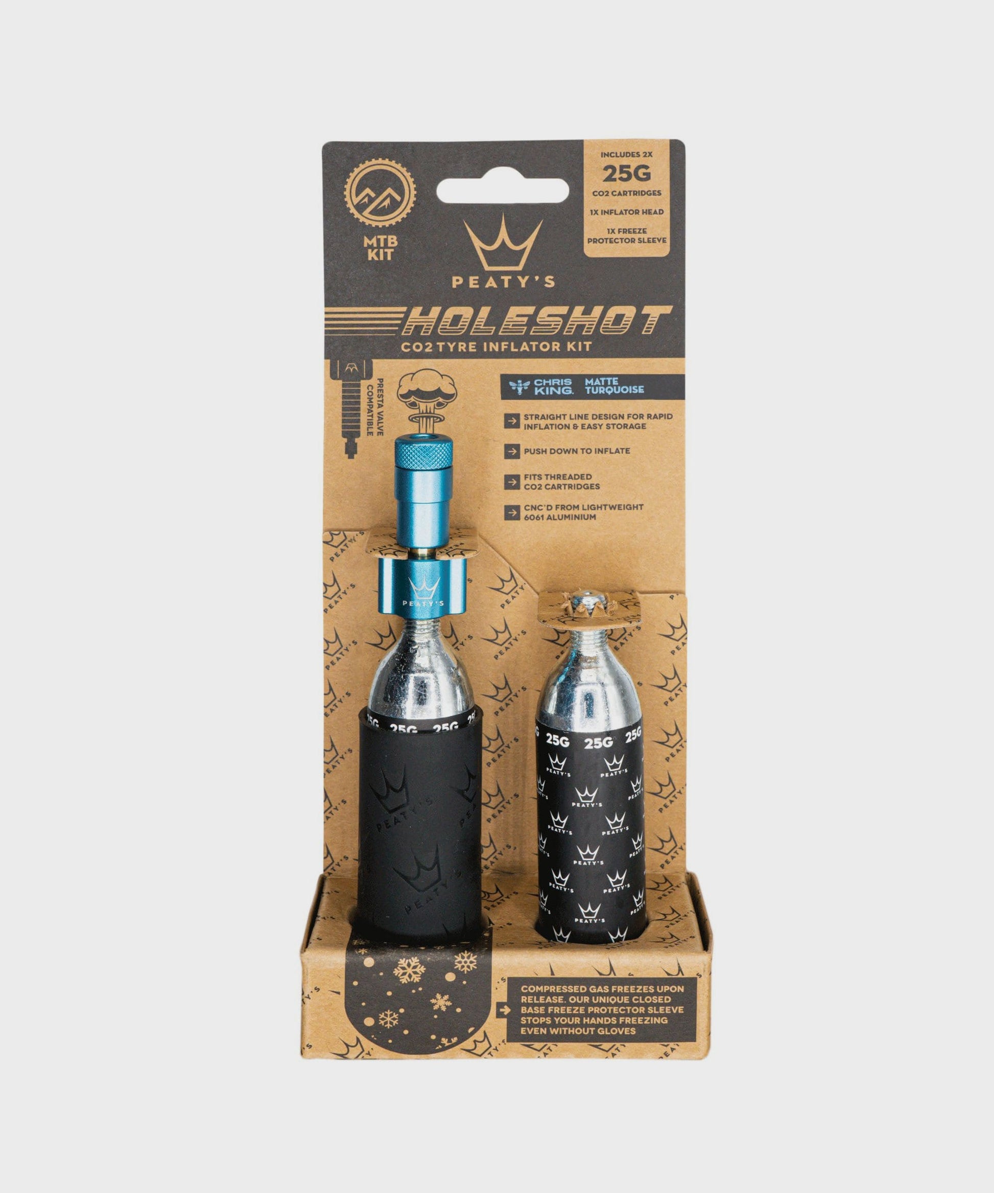 Peaty's Holeshot CO2 Tyre Inflator - MTB (25g)