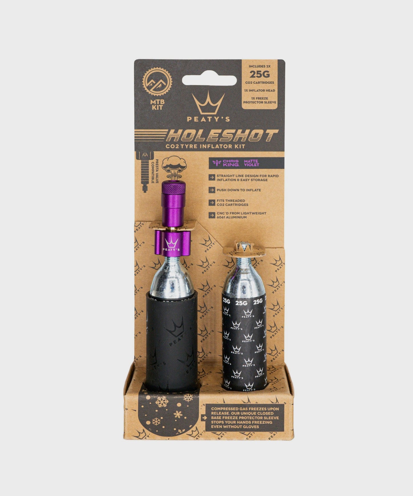 Peaty's Holeshot CO2 Tyre Inflator - MTB (25g)