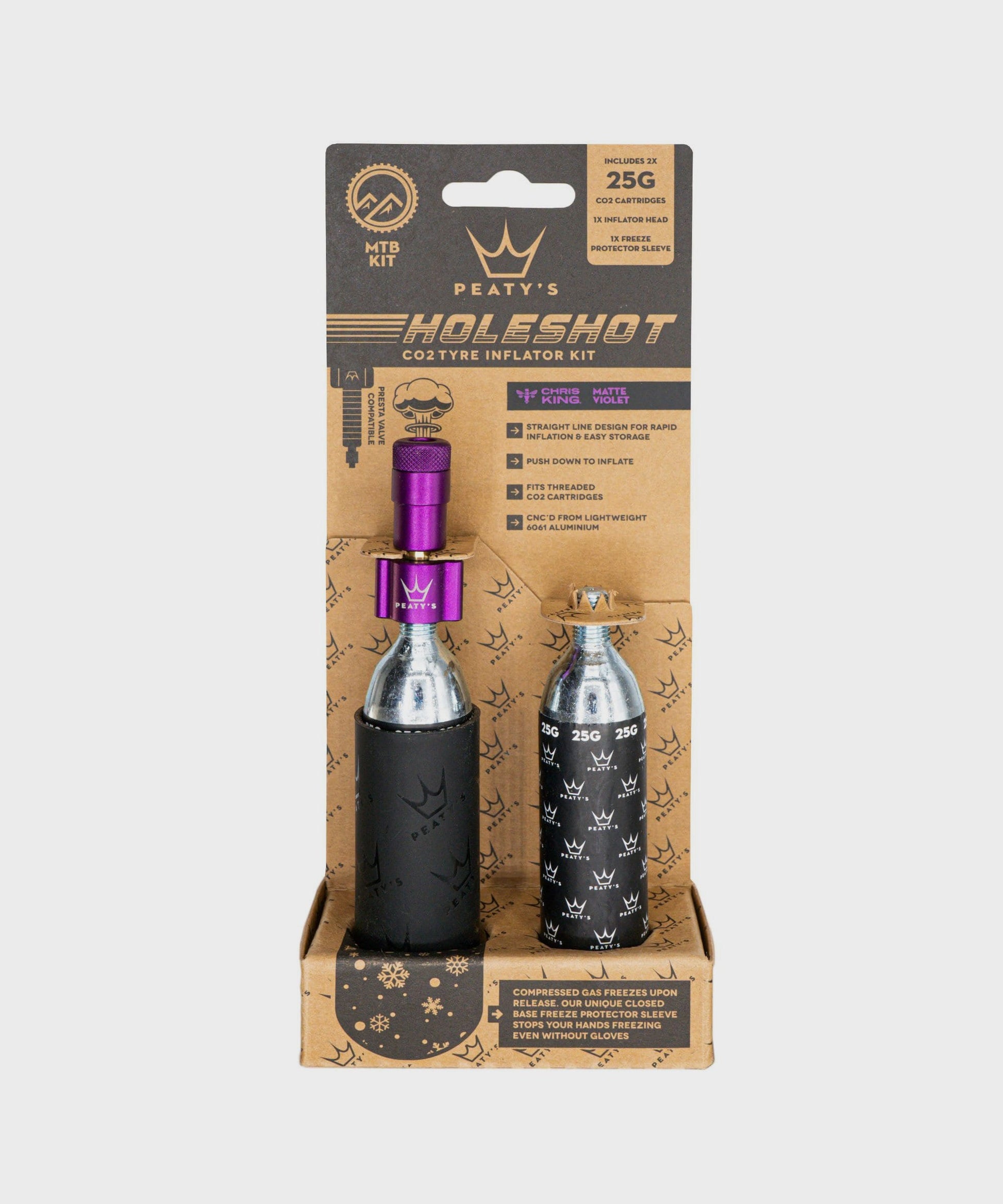 Peaty's Holeshot CO2 Tyre Inflator - MTB (25g)
