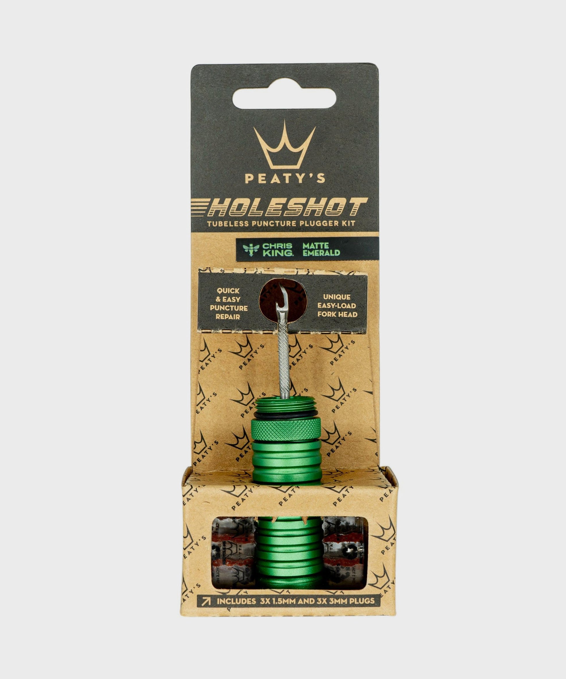 Peaty's Holeshot Tubeless Puncture Plugger Kit Emerald -