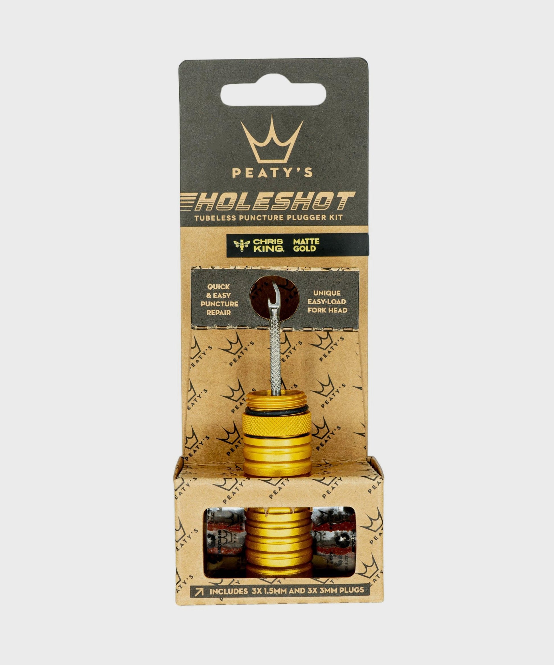 Peaty's Holeshot Tubeless Puncture Plugger Kit Gold -
