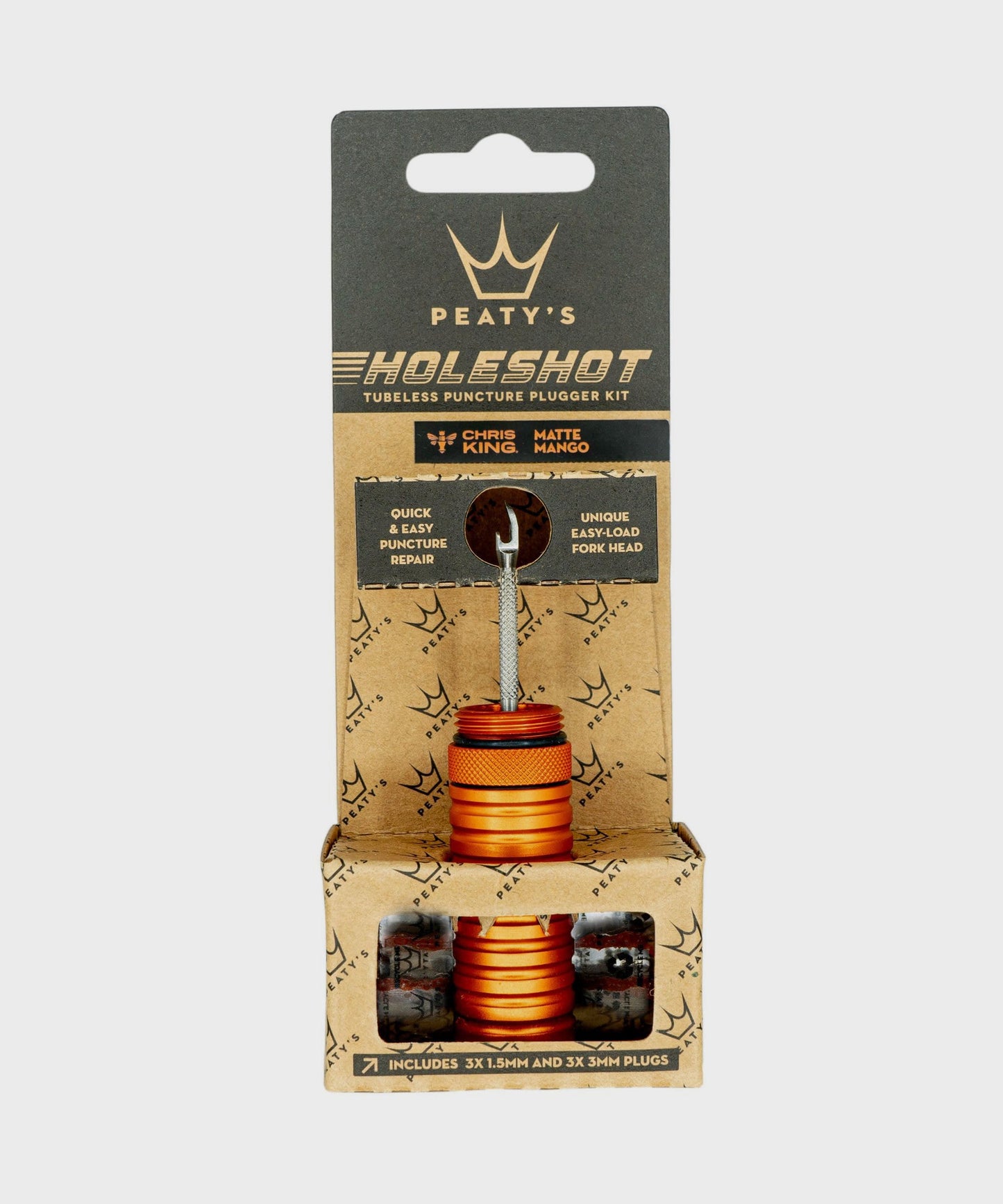 Peaty's Holeshot Tubeless Puncture Plugger Kit Mango -