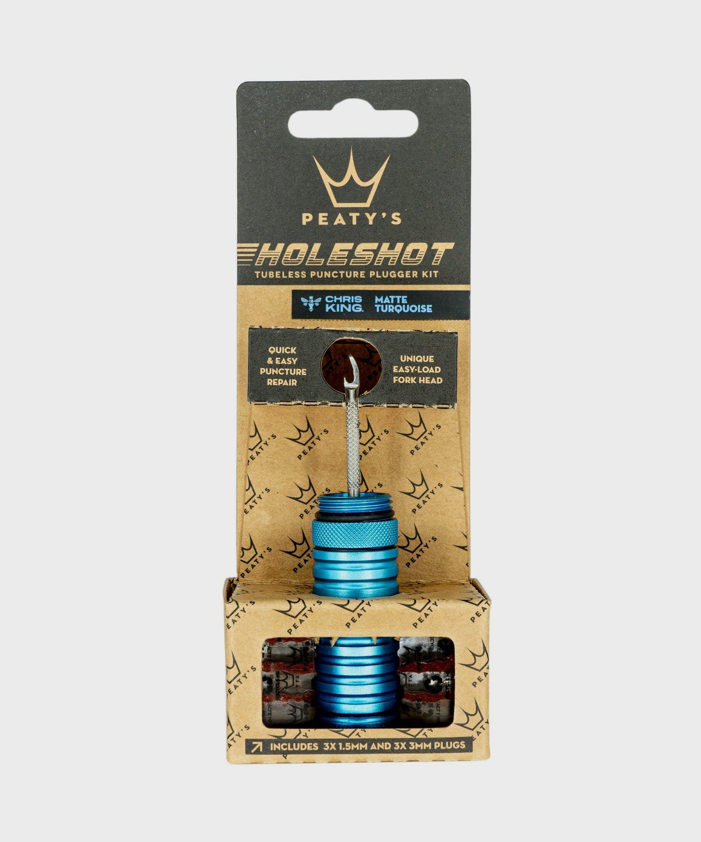 Peaty's Holeshot Tubeless Puncture Plugger Kit Turquoise -