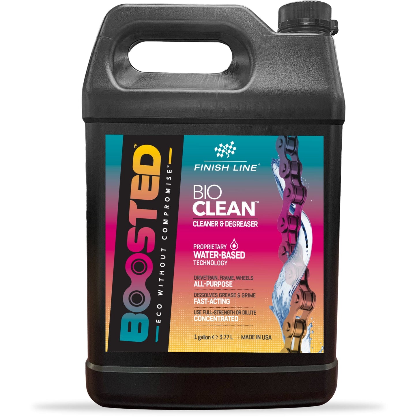 Finish Line BOOSTED™ - Bio Clean - Cleaner/Degreaser - 1 Gallon / 3.8L - Bottle