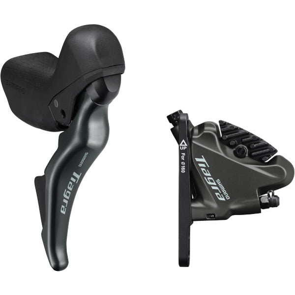 Shimano Tiagra ST-4725 Tiagra short reach lever STI bled with BR-4770 flat mount calliper