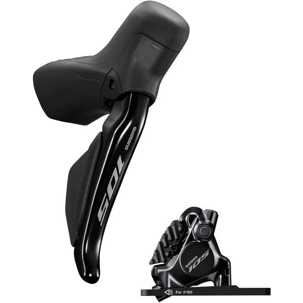 Shimano 105 ST-R7170 105 Di2 hydraulic disc STI set, flat mount calliper