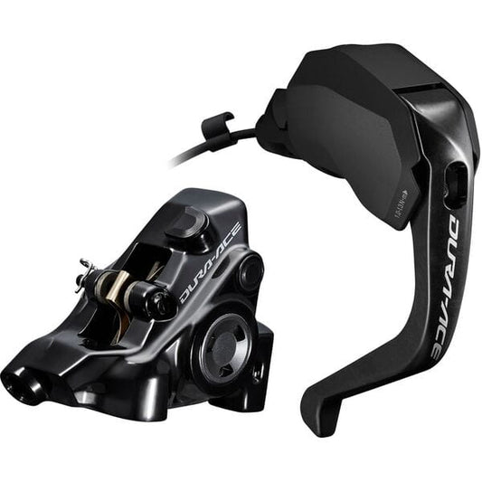 Shimano Dura-Ace ST-R9180 hydraulic disc, Di2 E-tube STI TT set, flat mount BR-R9270, right front