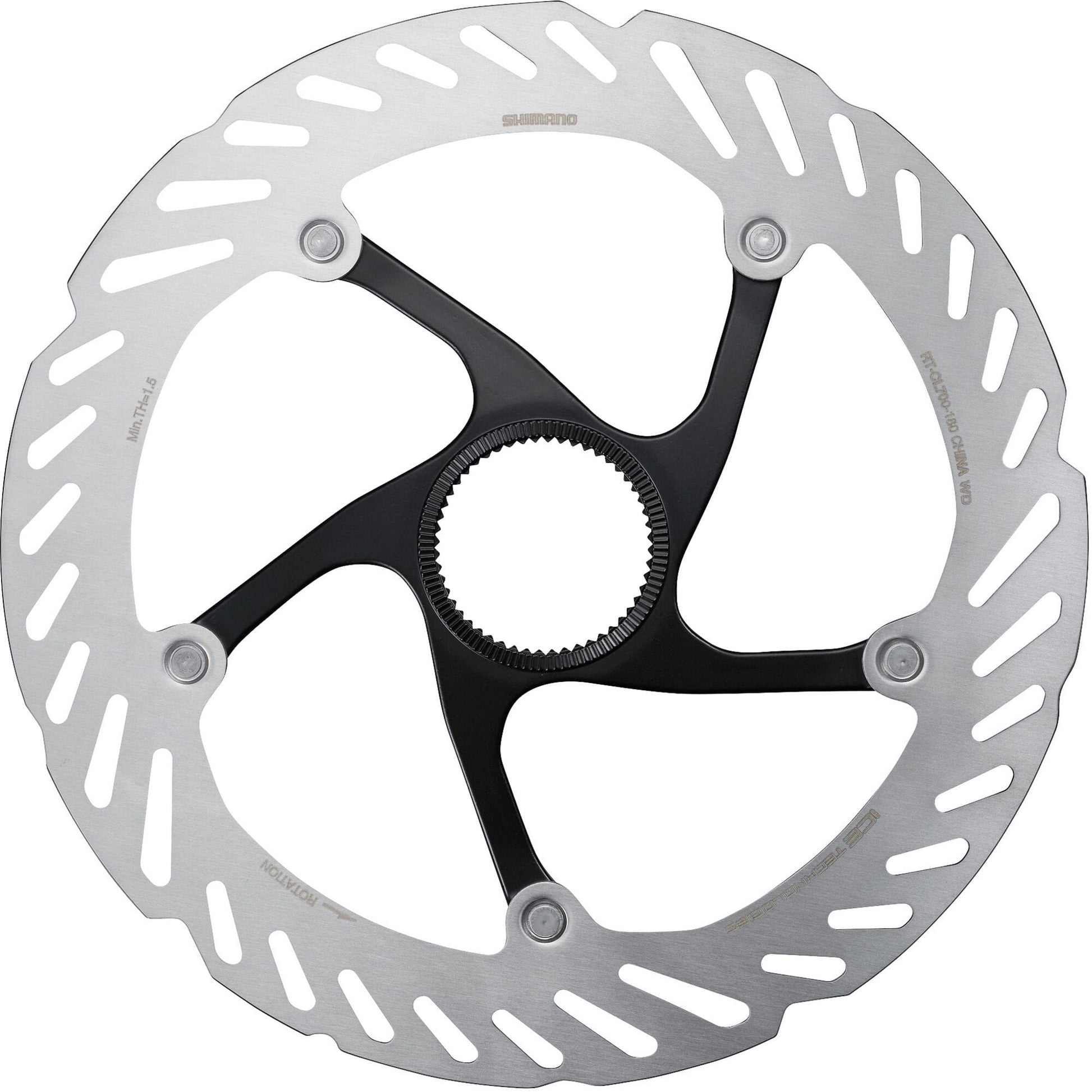 Shimano RT-CL700 Ice Tech rotor with external lockring, 180 mm