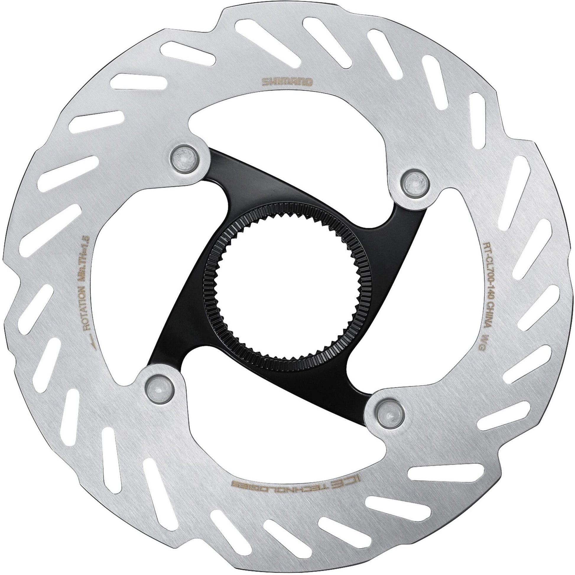 Shimano RT-CL700 Ice Tech rotor with internal lockring, 140 mm