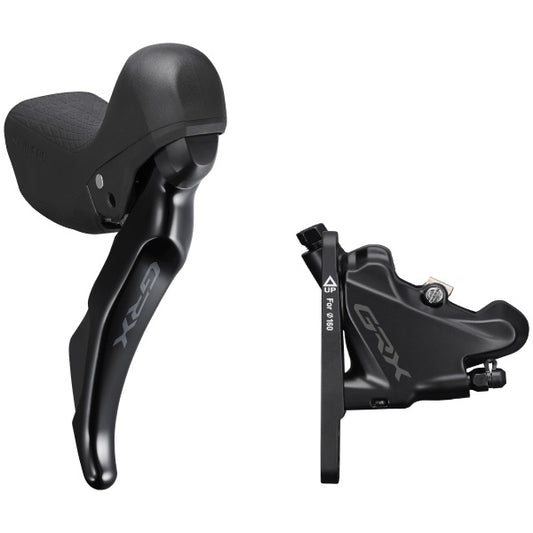Shimano GRX GRX ST-RX400/BR-RX410 bled hydraulic STI 10spd, flat mount calliper