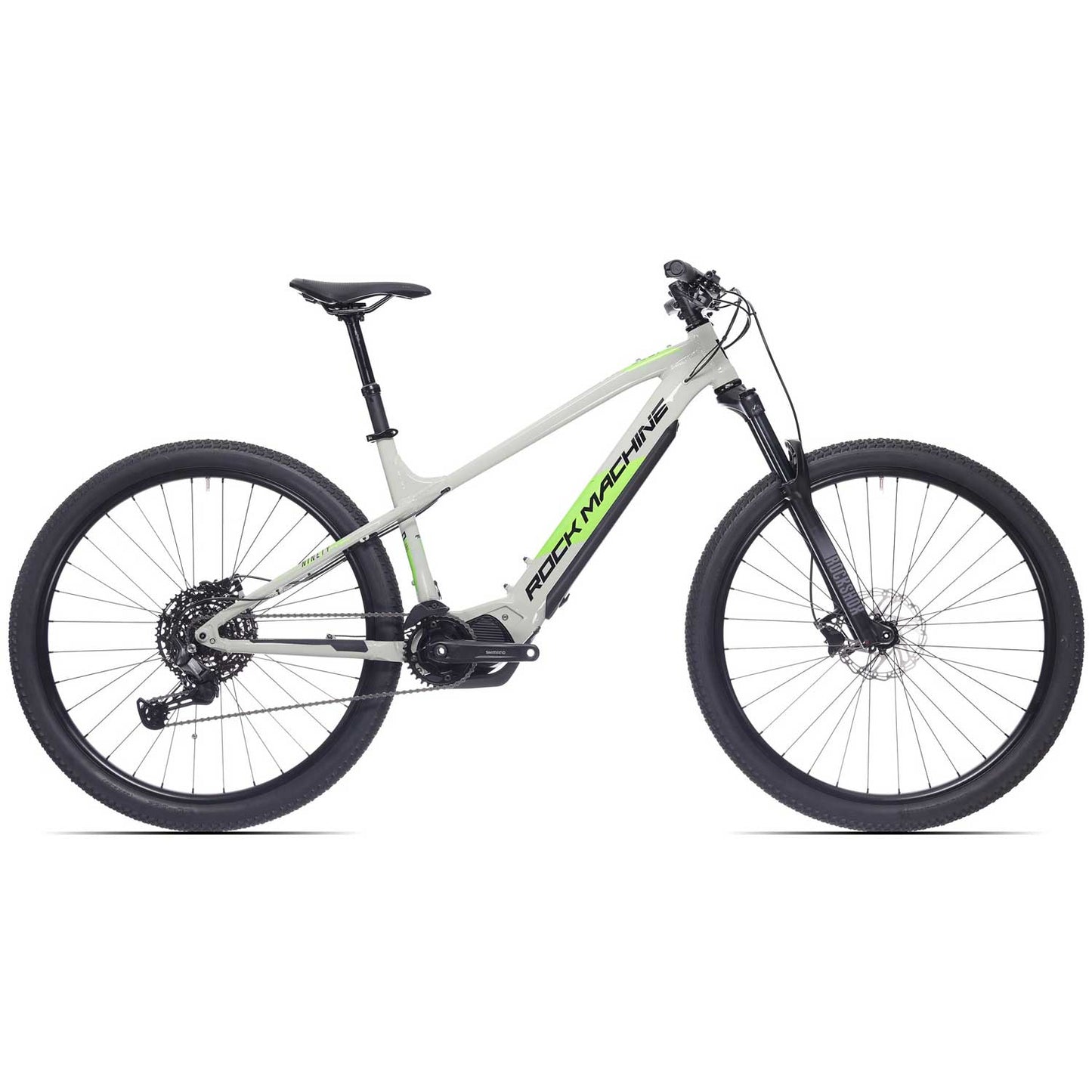 Superior Rock Machine eBlizz 90 Gloss Grey/Black/Green E-Bike