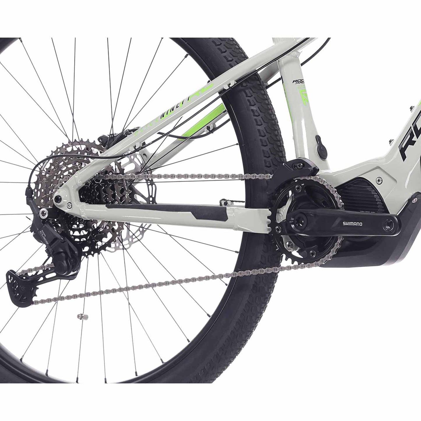 Superior Rock Machine eBlizz 90 Gloss Grey/Black/Green E-Bike