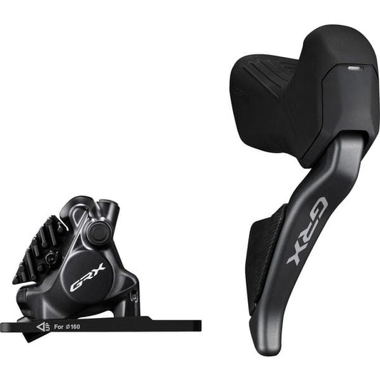 Shimano GRX ST-RX825 GRX Di2 12-speed STI bled with BR-RX820 calliper, right front