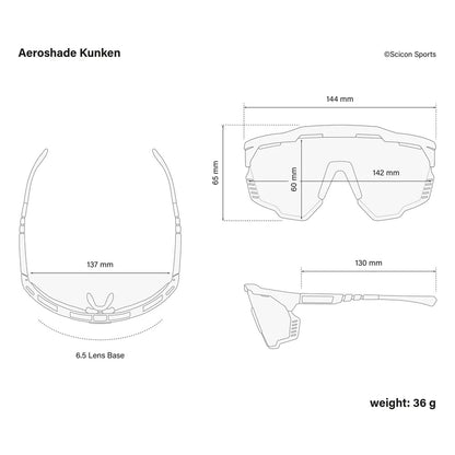 Scicon Sports Aeroshade Kunken Blue/White Multimirror Sunglasses