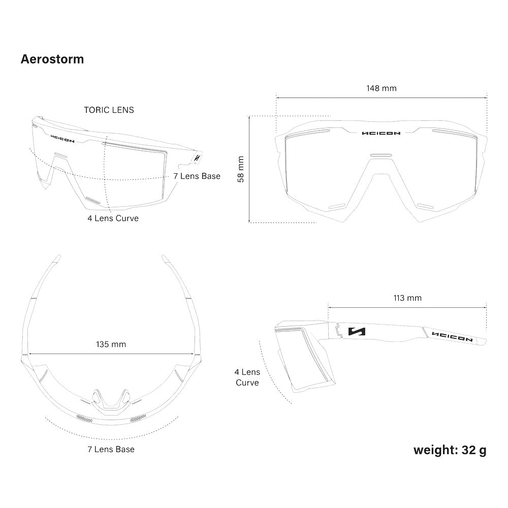Scicon Sports Aerostorm Smoke Black Sunglasses