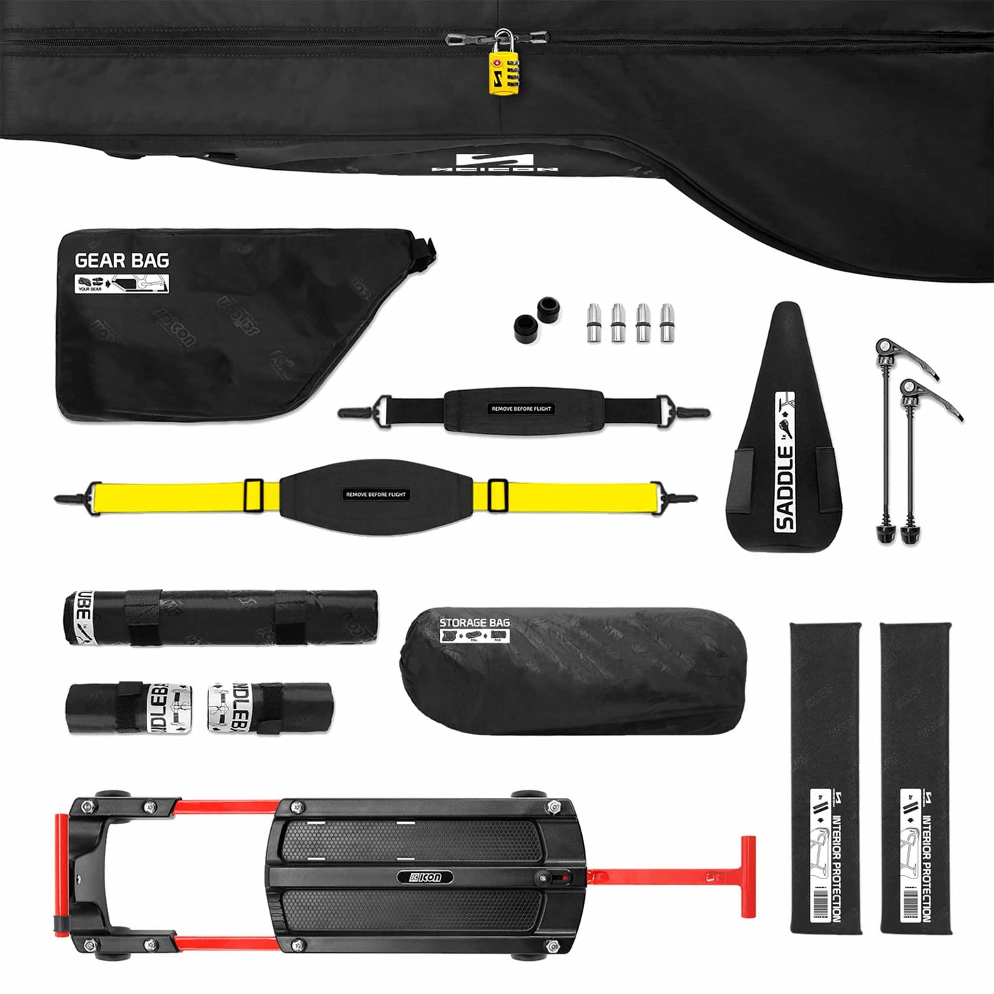 Scicon Sports Aerocomfort 3.0 Maillot Jaune Road Bike Travel Bag