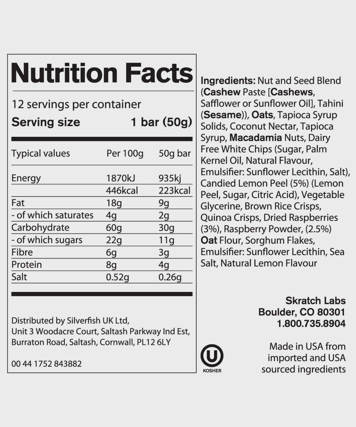 Skratch Labs Energy Bars Peanut Butter & Chocolate