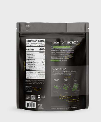 Skratch Labs Super High-Carb Mix - 8 Serving Bag (840g) - Lemons & Limes