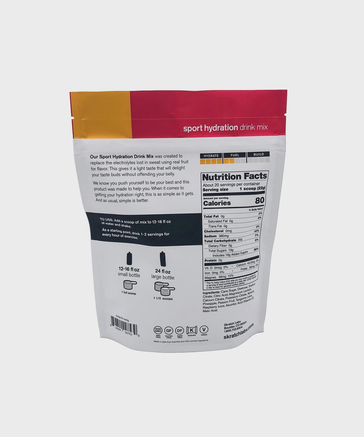 Skratch Labs Sport Hydration Mix Bags - 20 Servings - Oranges