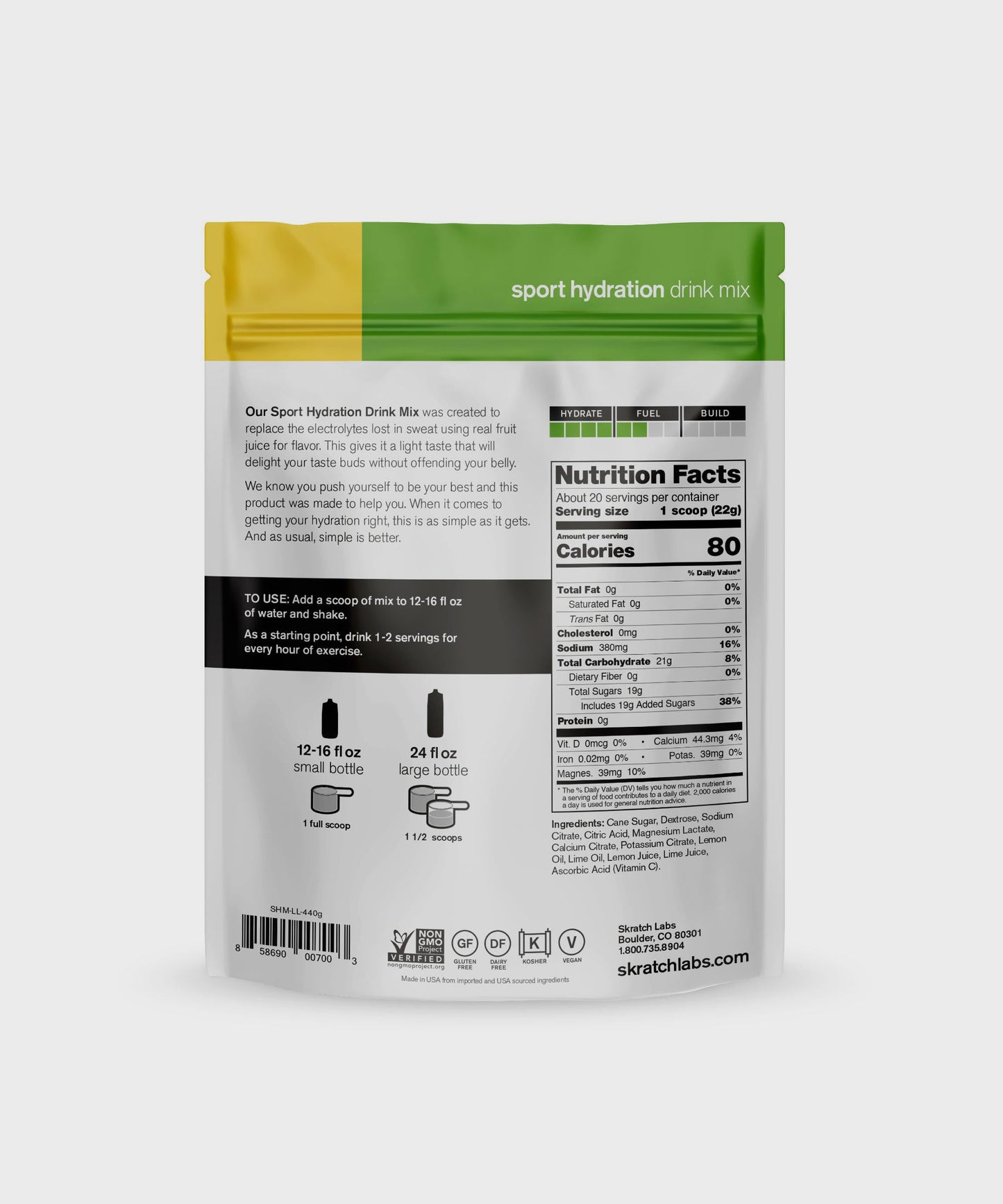 Skratch Labs Sport Hydration Mix Bags - 20 Servings - Raspberry Limeade