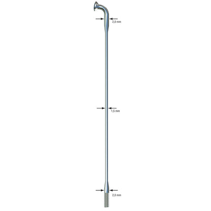Sapim Laser Silver J-Bend Uncut Spokes (500)