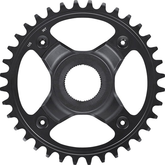 Shimano STEPS SM-CRE70-12-B 12spd single chainring 36T, w/o chain guard, chain line 53mm