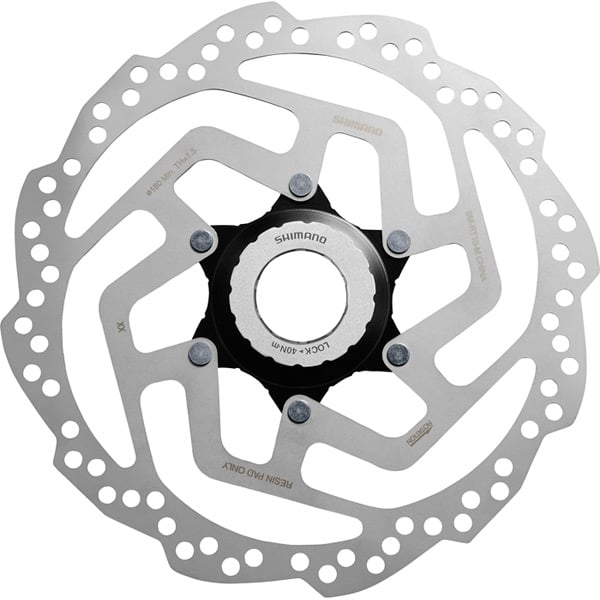 Shimano Tourney / TY SM-RT10 Tourney TX Centre-Lock disc rotor, resin pad only, Int+Ext L/ring 160 mm