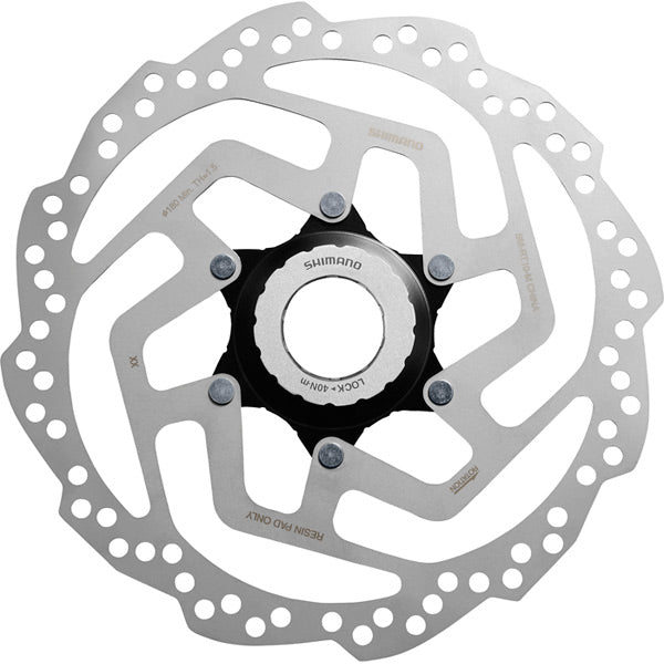 Shimano Tourney / TY SM-RT10 Tourney TX Centre-Lock disc rotor, resin pad only, Int+Ext L/ring 160 mm