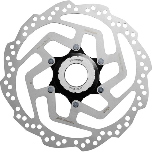 Shimano Tourney / TY SM-RT10 Tourney TX Centre-Lock disc rotor, resin pad only, Int+Ext L/ring 160 mm