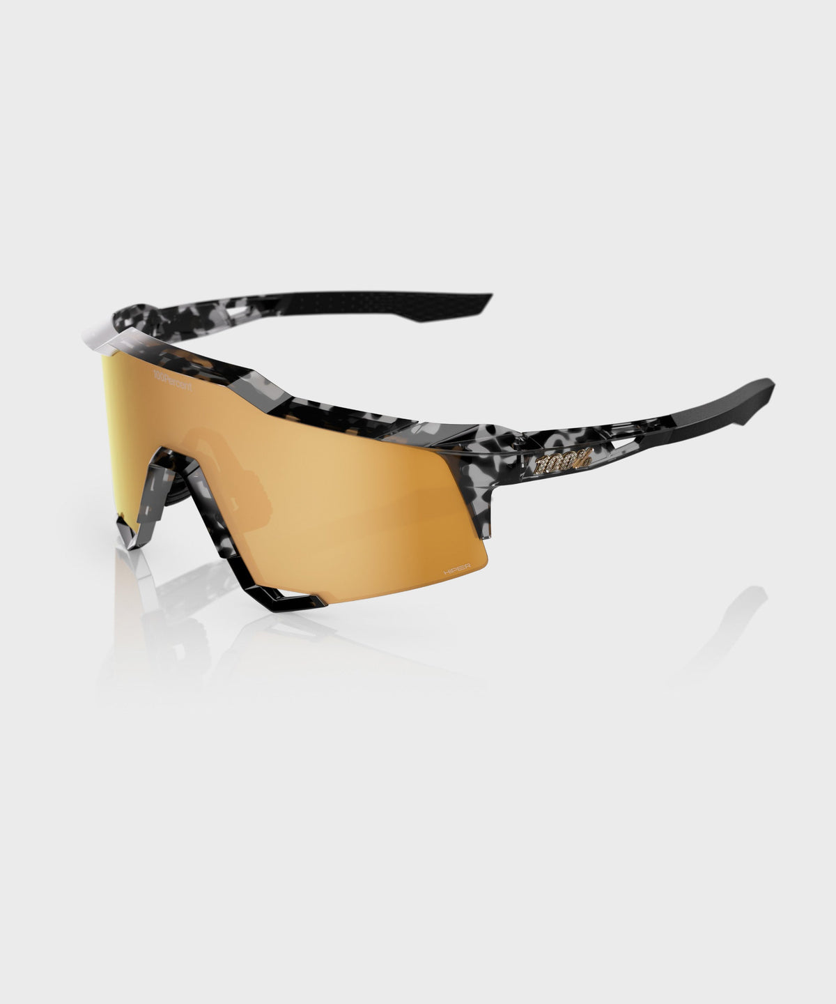 100% Speedcraft Money Mike 3 Glasses Polished Black Tortoise - HiPER 24K Gold