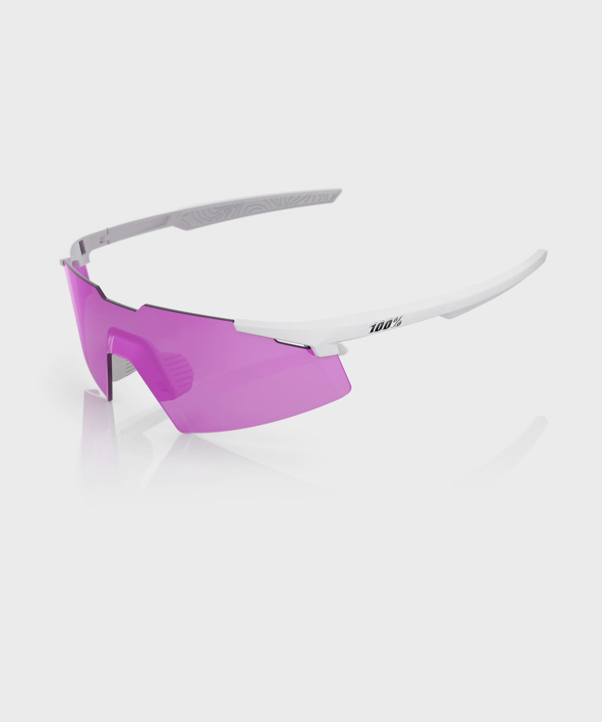 100% A2 Glasses Aspire Matte White HiPER Pink Lavender Lens