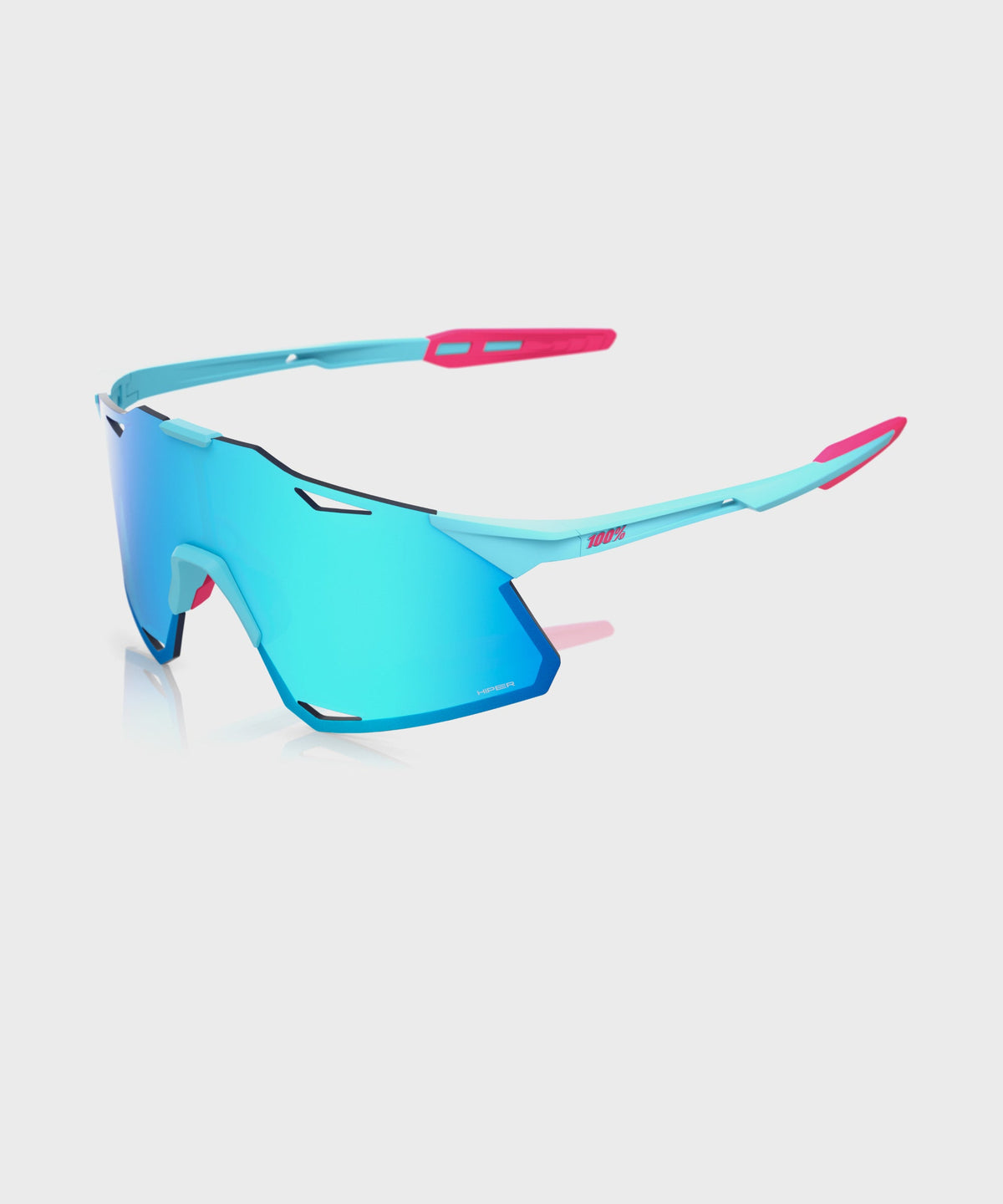 100% Hypercraft LE Tatis 4 Glasses - Soft Tact Blue / Blue Topaz Mirror Lens Soft Tact Blue - Blue Topaz Mirror