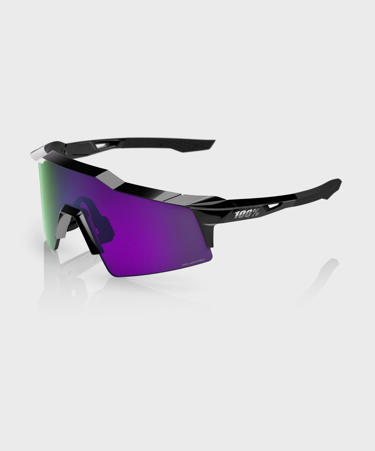 100% Speedcraft SL Glasses Polished Blk /HiPER Lavender Mirror Polarized Lens