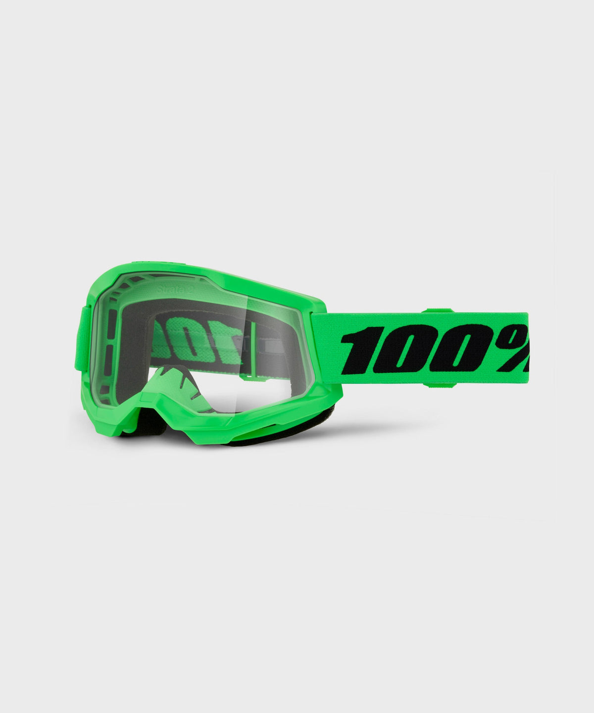 100% Strata 2 Goggle Neon Green