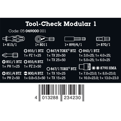 Wera Tools Tool Check Modular 1, 21 Pieces