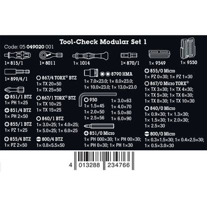 Wera Tools Tool-Check Modular Set, 50 Pieces