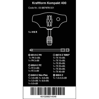Wera Tools Kraftform Kompakt 400 17pcs