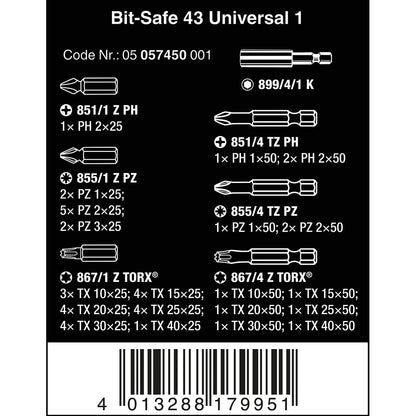 Wera Tools Bit-Safe 43 Universal 1