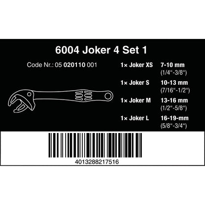 Wera Tools 6004 Joker 4 Self-Setting Spanner Set
