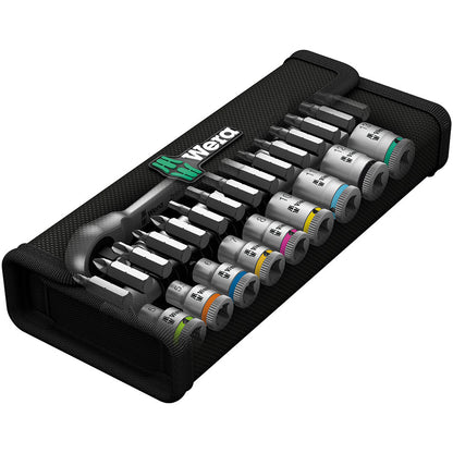 Wera Tools 8100 SA 7 Zyklop Metal Ratchet Set With Push-Through Square