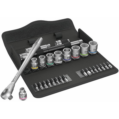 Wera Tools 8100 SB 7 Zyklop Ratchet Set With Square 3/8 Drive