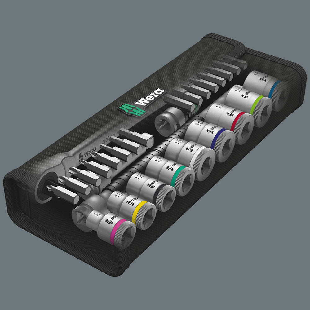 Wera Tools 8100 SB 7 Zyklop Ratchet Set With Square 3/8 Drive
