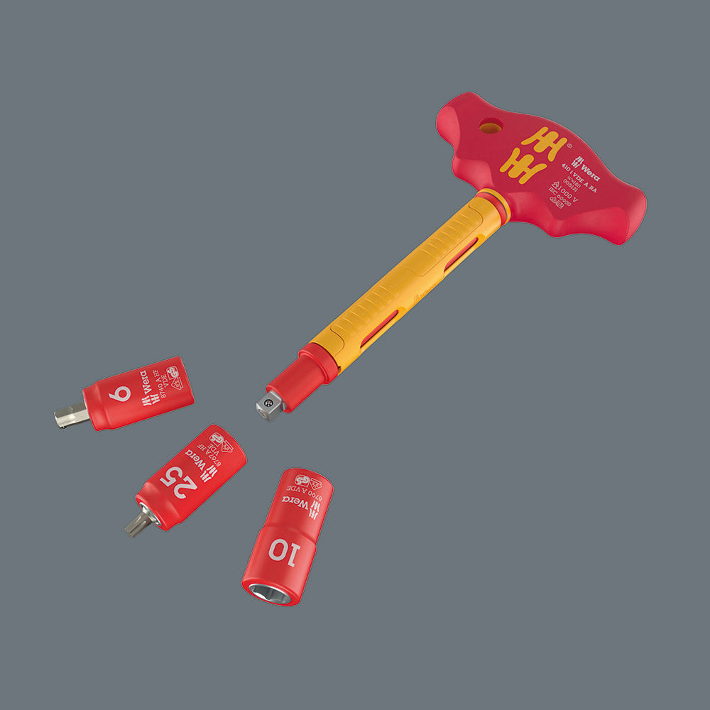 Wera Tools VDE T-Handle Ratchet Screwdriver for 3/8" Sockets