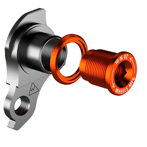 Wheels Manufacturing Replaceable Derailleur Hanger / Dropout 404-3 - Orange Bolt - UDH