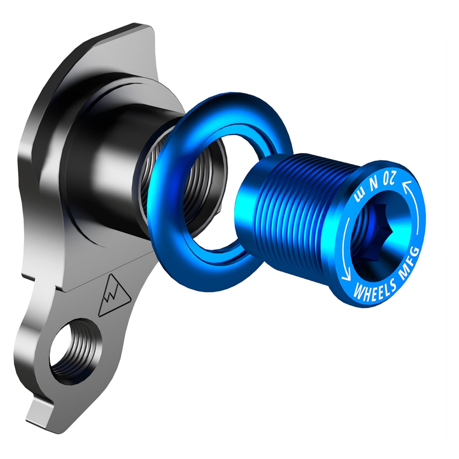 Wheels Manufacturing Replaceable Derailleur Hanger / Dropout 487-5 - Teal Bolt - UDH