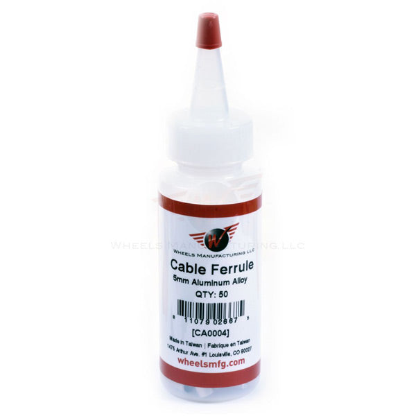 Wheels Manufacturing Bottle of 50 5mm aluminium ferrules