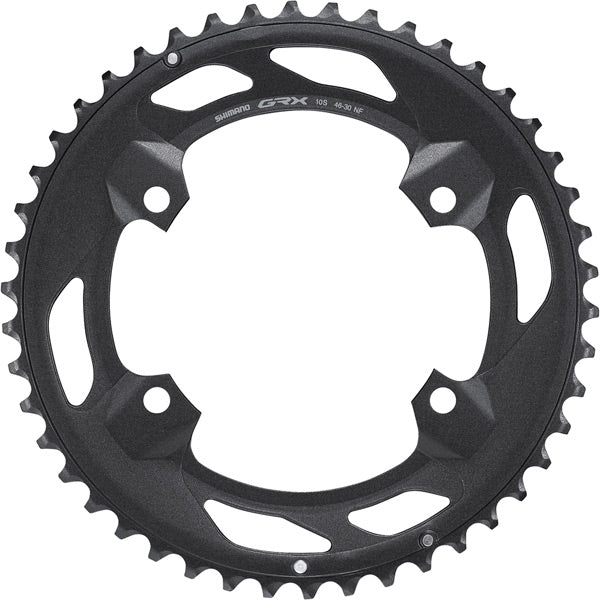 Shimano GRX FC-RX600 GRX 10 speed double outer chainring 46T-NF, for 46-30T