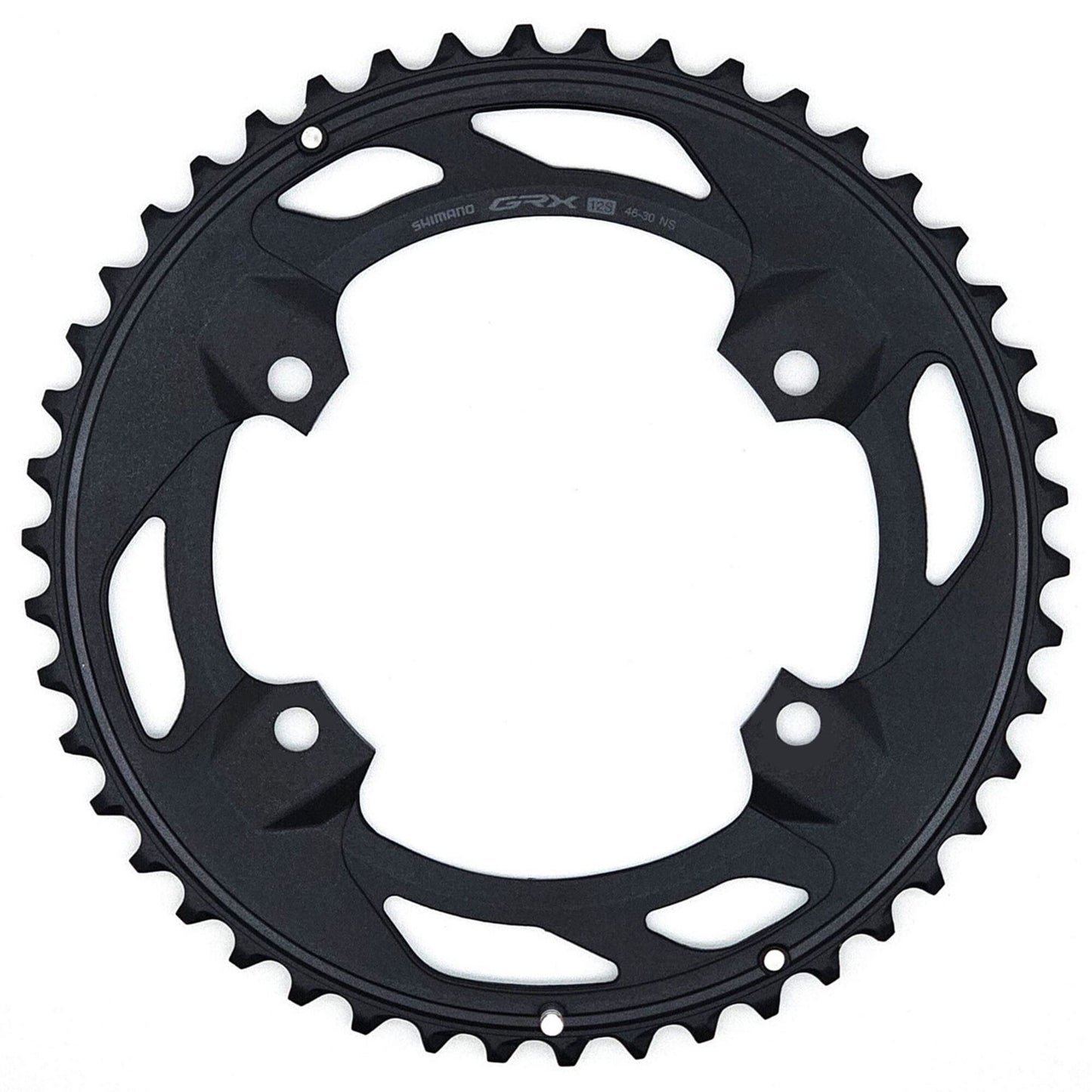 Shimano GRX FC-RX610-2 GRX 12 speed double outer chainring 46T-NS, for 46-30T
